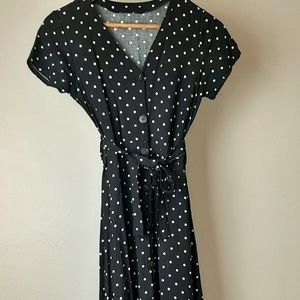 Black & white polka dot dress